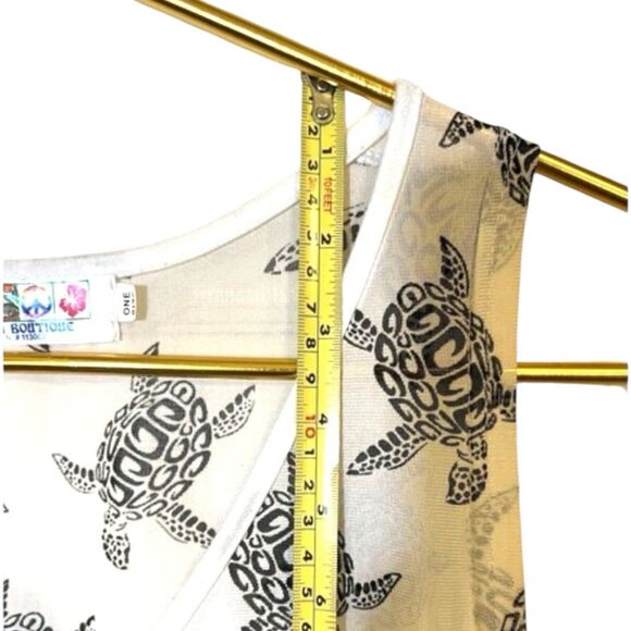 India Boutique Swing Dress One Size Turtle Print Boho Beachwear Festival - Picture 6 of 9